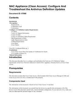 NAC Appliance (Cisco Clean Access): Configure And Troubleshoot