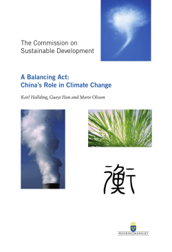 `A Balancing Act: China`s Role in Climate Change`