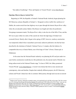 J. Jones 1 &ldquo;the end[s] of mythology&rdquo;: Piety and Impiety in Vincent