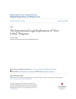 The International Legal Implications of "Non