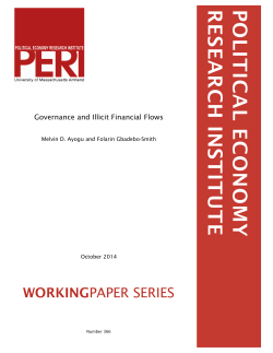 Governance and Illicit Financial Flows