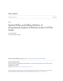 A Generational Analysis of Women in the Civil War South