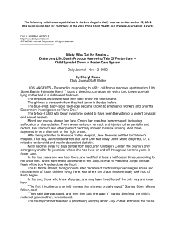 Misty, Who Got No Breaks - Children`s Advocacy Institute