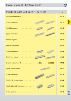 01. 01 Directory chapter 01 &ndash; DIN Signal (to 2 A) Types B, 2B, C, 2C