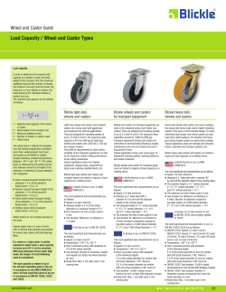 04 Load capacity / Wheel and caster types