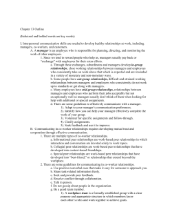 Chapter 13 Outline (Italicized and bolded words are key words) I