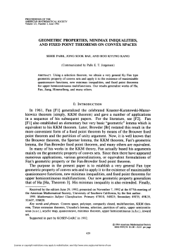 geometric properties, minimax inequalities, and fixed point theorems
