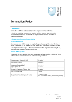 Termination Policy HRP012