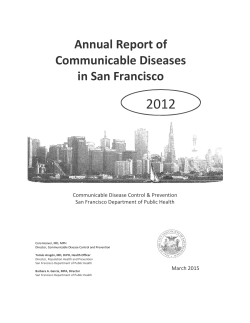 Annual Report of Communicable Diseases in San