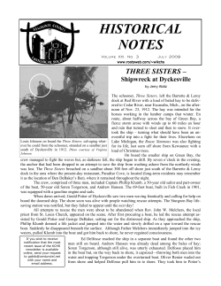 Historical Notes July 2009 - Kewaunee County Historical Society