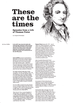 Episodes from a Life of Thomas Paine