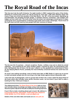 The Royal Road of the Incas