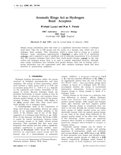 Aromatic Rings Act as Hydrogen Bond Acceptors