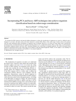 Incorporating PCA and fuzzy-ART techniques into achieve organism