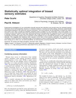 Statistically optimal integration of biased sensory