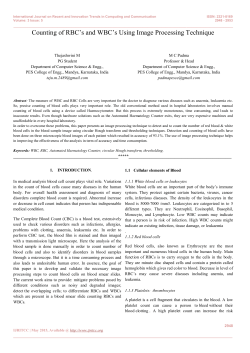 Counting of RBC`s and WBC`s Using Image Processing