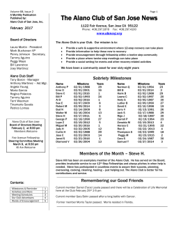 The Alano Club of San Jose News