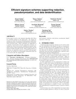 Efficient signature schemes supporting redaction