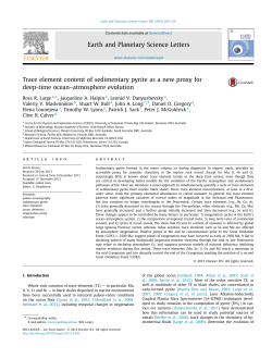Trace element content of sedimentary pyrite as a new proxy for deep