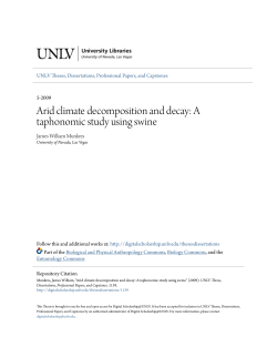 Arid climate decomposition and decay