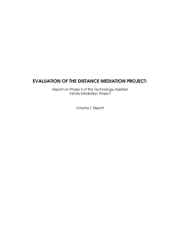 Evaluation of the Distance Mediation Project