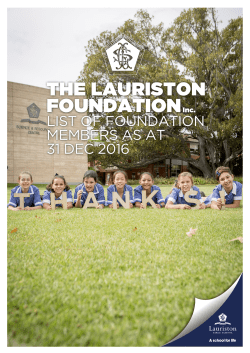 foundation - Lauriston Girls` School
