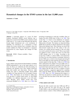 Dynamical changes in the ENSO system in the last 11,000 years
