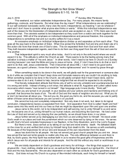 The Strength to Not Grow Weary