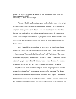 COTURRI, GIANINA MARIE, M.A. Georgic Rest and Pastoral Labor