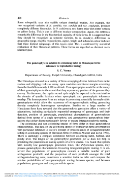 470 Abstracts Some subspecific taxa also exhibit unique chemical