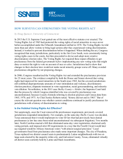how surveys can strengthen the voting rights act