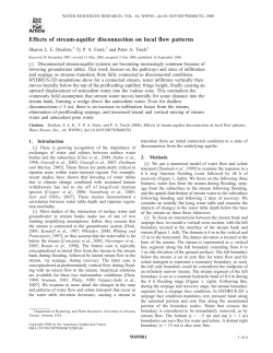 Effects of stream-aquifer disconnection on local flow patterns