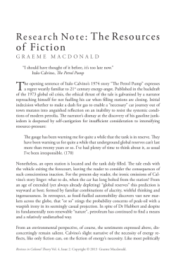 of Fiction - University of Warwick