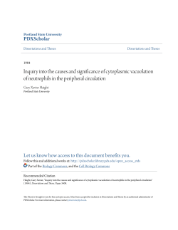 Inquiry into the causes and significance of cytoplasmic