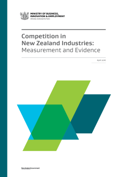 Competition in New Zealand Industries