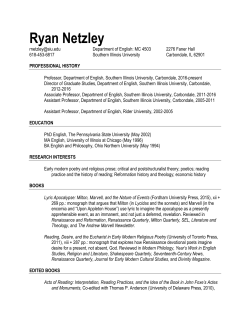 Netzley SIUC web CV - Southern Illinois University