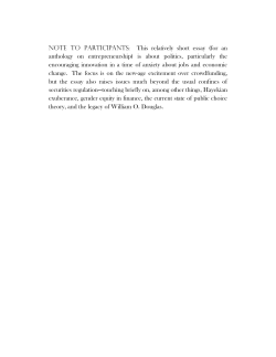 NOTE TO PARTICIPANTS: This relatively short essay (for an