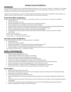 Student Council Guidelines