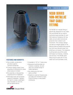 ncgb series non-metallic tray cable fitting