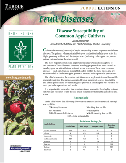 Disease Susceptibility of Common Apple Cultivars