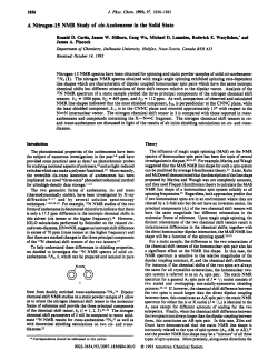 A Nitrogen-15 NMR Study of cis-Azobenzene in the Solid State