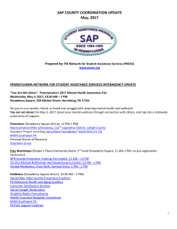 county coordination update - Student Assistance Program