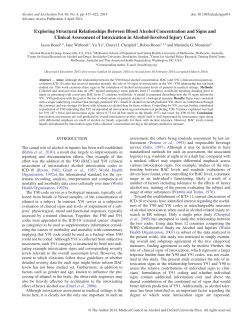 Exploring Structural Relationships Between Blood Alcohol