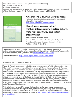 How does microanalysis of mother&ndash;infant