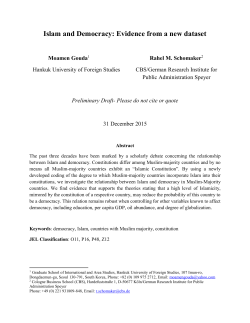 Islam and Democracy: Evidence from a new dataset