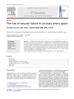 The role of vascular failure in coronary artery spasm