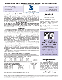 Outlook - Peter Elish Investments Securities
