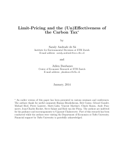 Limit-pricing and the (un)effectiveness of the carbon tax