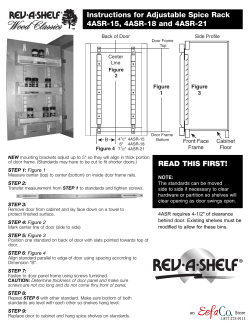 Instructions for Adjustable Spice Rack 4ASR-15, 4ASR