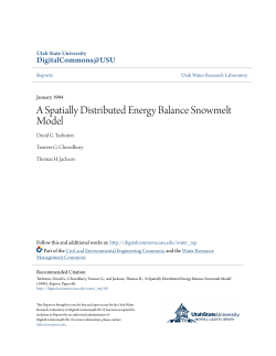 A Spatially Distributed Energy Balance Snowmelt Model